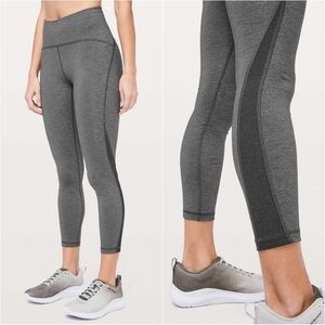 Lululemon Train Times Leggings High-Rise 25" Grey Luxtreme Sz 6